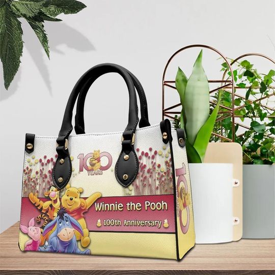 Discover Winnie The Pooh 100th Anniversary Leather Bag, Disney 100 Years Friendship Women Handbag, Pooh Bear Lover Gift