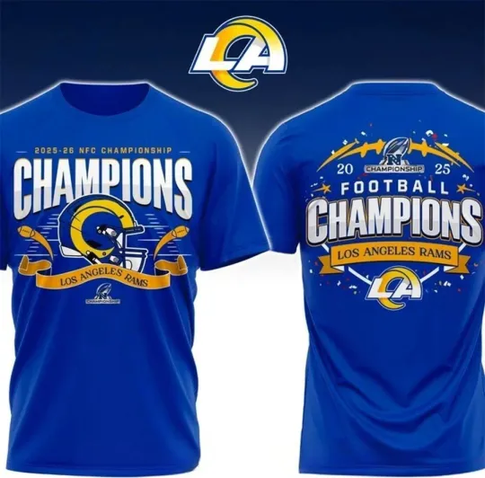 Los Angeles Rams 2025-26 NFC Championship Champions T-Shirt