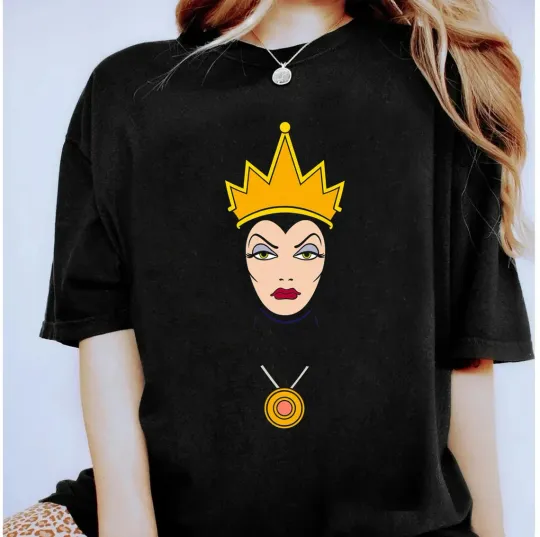 Discover Disney Villains Evil Queen Big Face T-Shirt, Gift For Friends