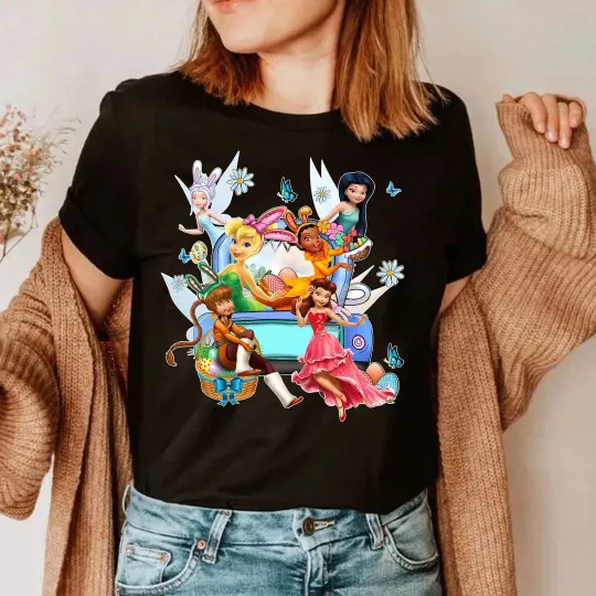Discover Tinker Bell And Friends Happy Easter Day Bunny Costume T-Shirt, Gift For Friends