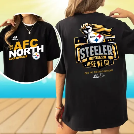 Discover 2sided Pittsburgh Steeler 2025 AFC North Division Champions TShirt