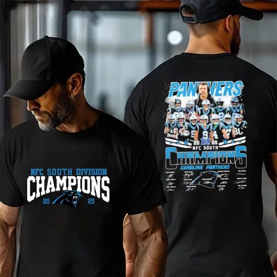 Carolina Panthers NFC South Division Champions 2025 Two TShirt