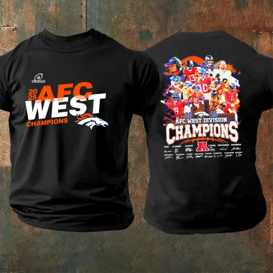 Denver Broncos 2025 AFC West Division Champions Two TShirt