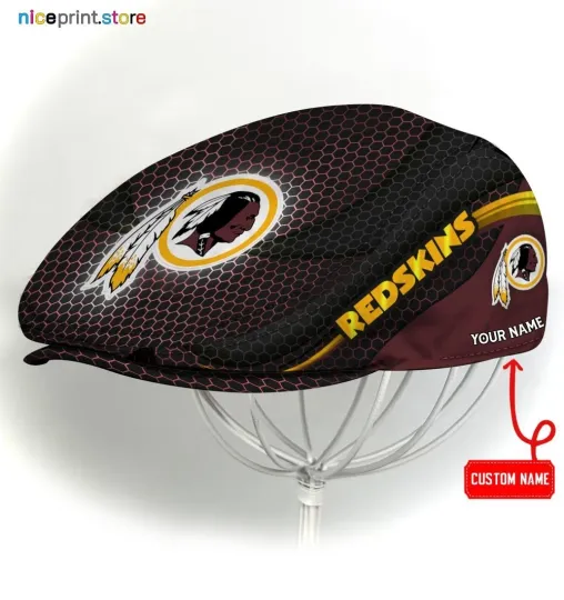 Discover Washington Team Redskins Jeff Cap Redskins Newsboy Cap football Golf Cap football Flat Cap