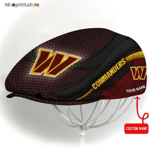 Discover Washington Team Commanders Jeff Cap Commanders Newsboy Cap Golf Cap football Flat cap