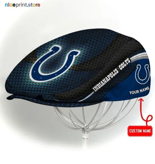 Discover Indianapolis Team Colts Jeff Cap Colts Newsboy Cap football Golf Cap football Flat Cap