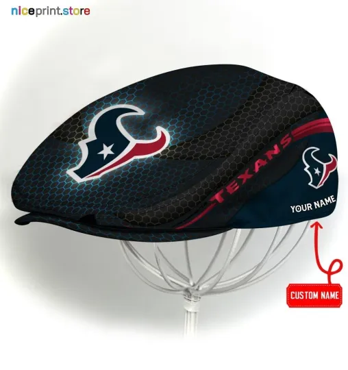 Discover Houston Team Texans Jeff Cap Texans Newsboy Cap football Golf Cap football Flat Cap