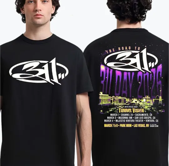 Discover 311 The Road to 311 Day 2026 T-Shirt, California and Las Vegas