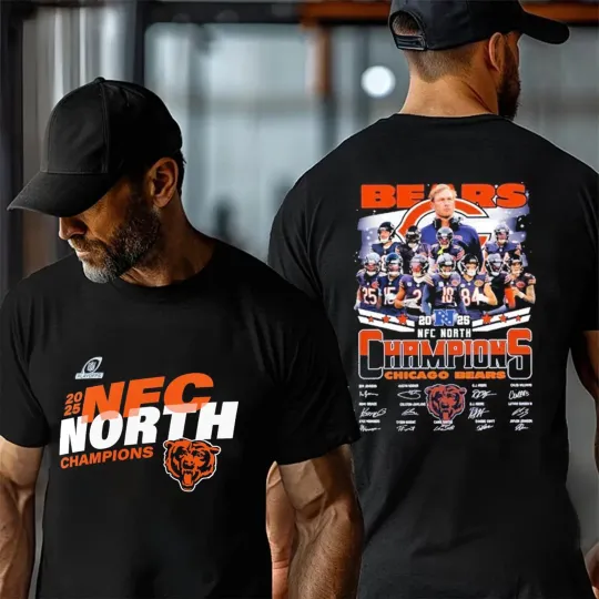 Chicago Bears 2025 NFC North Division Champions TShirt!!