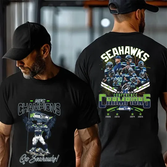 Discover Seattle Seahawks NFC Champions 2025 26 TShirt