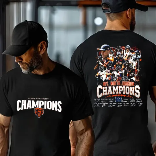 Chicago Bears 2025 NFC North Division Champions Unisex TShirt