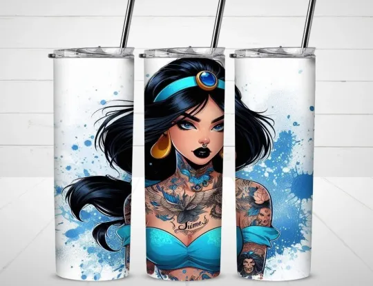 Discover Jasmine Tumbler with Lid and Straw