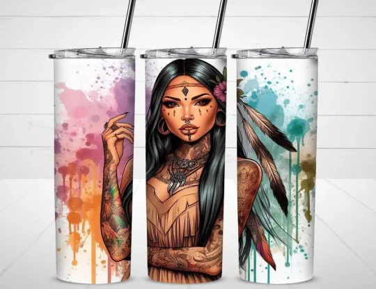 Discover Pocahontas Tumbler with Lid and Straw, Gift for Friends