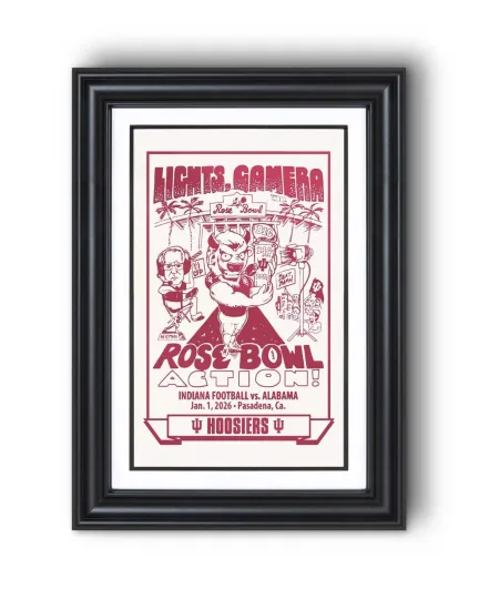 Indiana Hoosiers 2026 Rose Bowl vs Albm Vertical Poster
