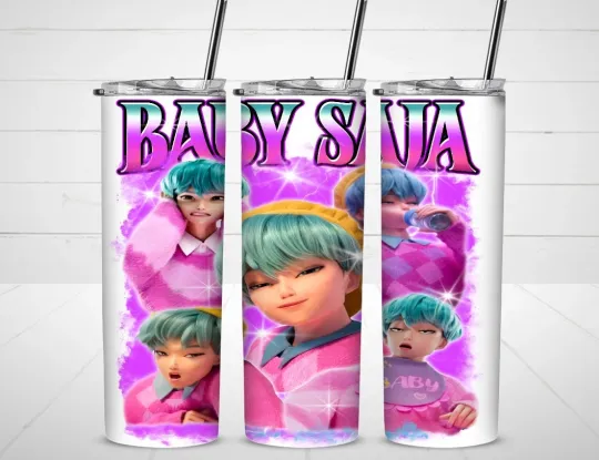 Discover KPop Demon Hunters Baby Saja Boy Tumbler with Lid and Straw, Gift for Friends