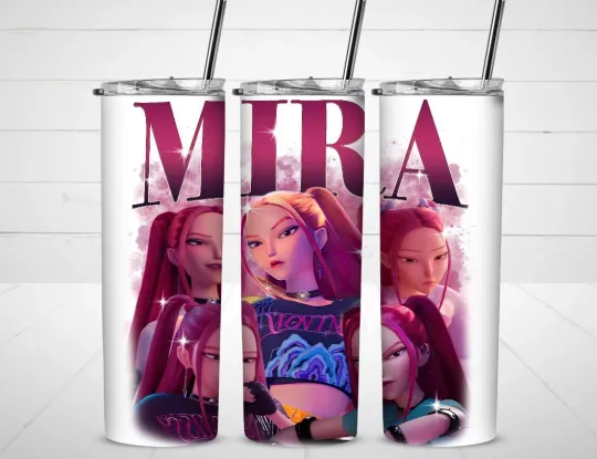 KPop Demon Hunters Mira Huntrix Tumbler with Lid and Straw, Gift for Friends