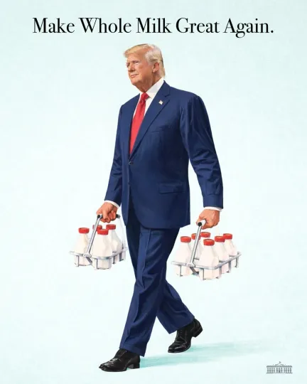 Discover Donald Trump Make Whole Milk Great Again Political Satire Poster