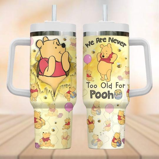 Discover Winnie The Pooh 100th Anniversary Tumbler 40oz, Disney Bear With Honey Tumbler, Disney Family Trip Tumbler Cup, Pooh Love Travel Cup