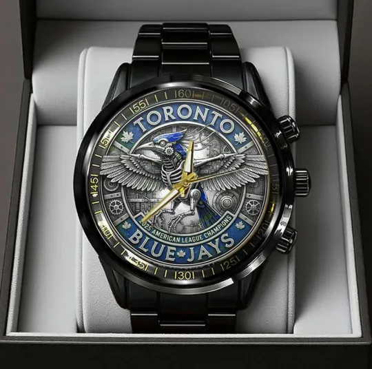 Toronto Blue Jays World Series 2025 Black Stainless Steel Watch