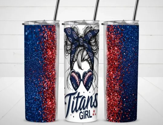 Discover Titans Girl Tumbler with Lid and Straw, Gift for Friends