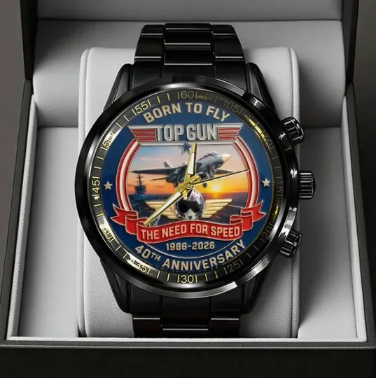 Discover Top Gun 40Th Anniversary 2026 Black Stainless Steel Watch