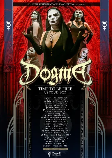 Discover Dogma Time To Be Free US Tour 2025 poster