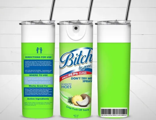 Discover B*tch Be Gone Lysol Spray Tumbler with Lid and Straw, Gift for Friends