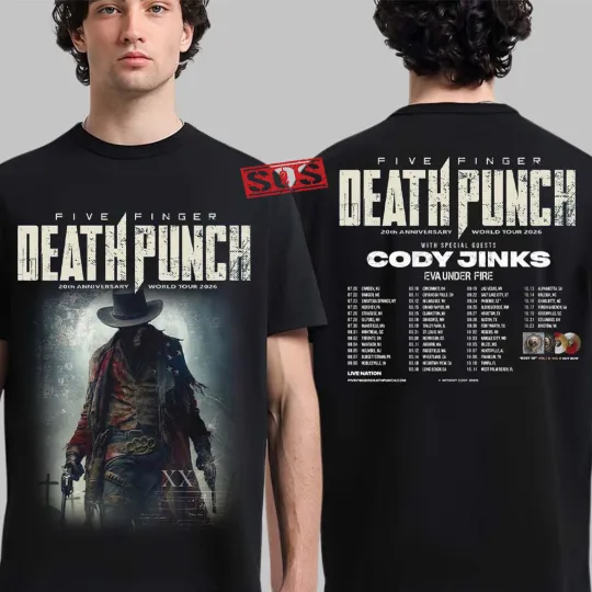 Five Finger Death Punch 20th Anniversary World Tour 2026 North America City Date