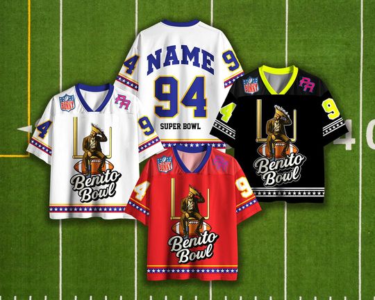 Discover Personalized Benito Bowl Jersey,Football Game Day Jersey,Bunny Bowl Football Shirt,Custom Name &Number Halftime Vib Shirt for Football Fan