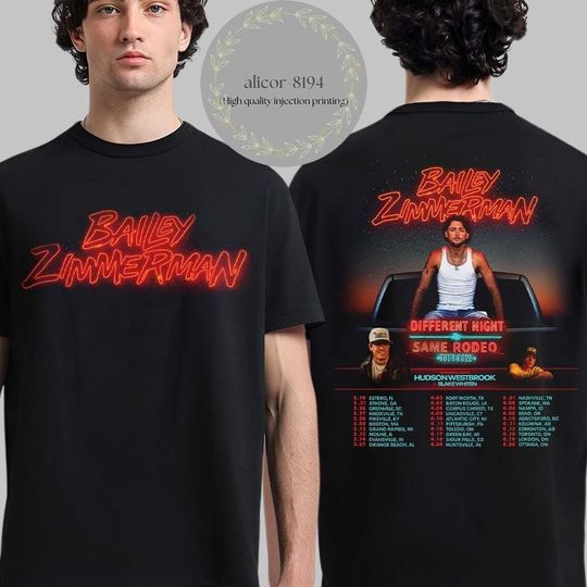 Discover Bailey Zimmerman Tour 2026 Double Sided T-Shirt