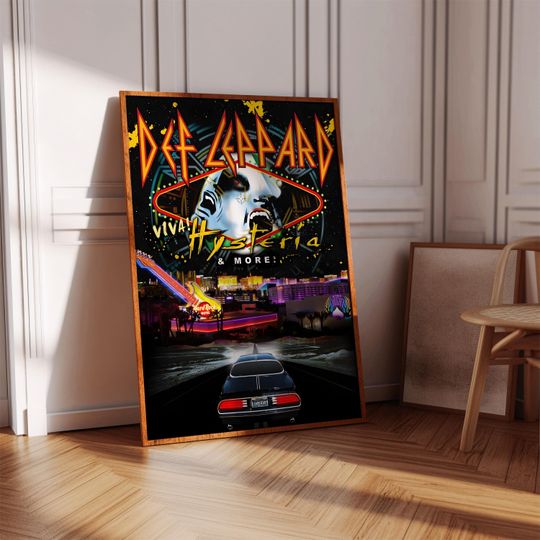 Discover Def Leppard Vertical Poster - Rock Music Album Cover Wall Art for Home & Room Decor