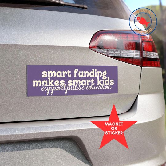 Discover Smart Funding Supports Public Education Bumper Sticker