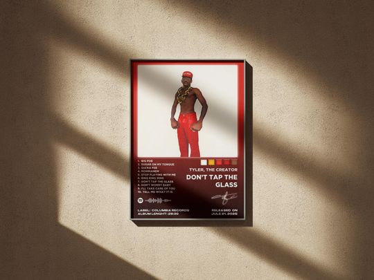 Discover Tyler, The Creator Dont Tap The Glass Tracklist Poster | Music Poster Art | Premium Matte Vertical