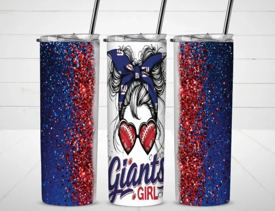 Discover Giants Girl New York Tumbler with Lid and Straw, Gift for Friends