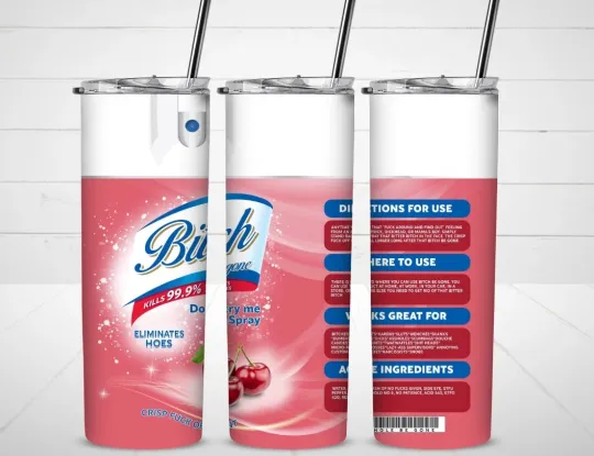 Discover B*tch Be Gone Lysol Spray Tumbler with Lid and Straw, Gift for Friends