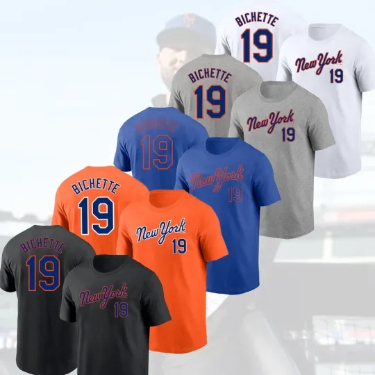 Discover Bo Bichette #19 New York Mets Double Sided T-Shirt