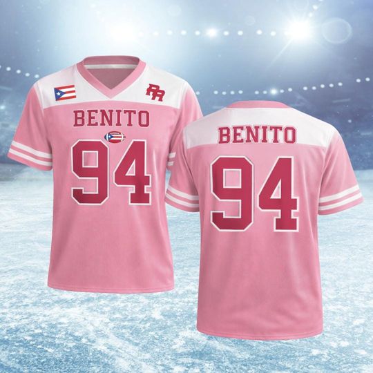 Discover Team Benito 94 Football Jersey, Puerto Rico Team Benito #94 Football Jersey, Mesh Jersey, Sports Shirt, Fan Apparel, Halftime Fan Shirt