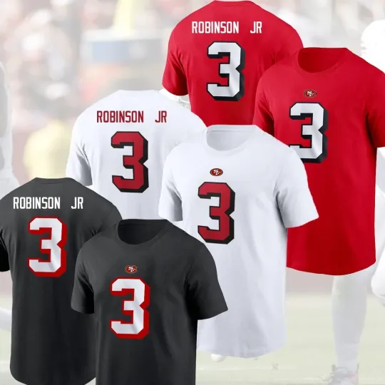 Brian Robinson Jr. #3 San Francisco 49ers Double Sided T-Shirt 2025 Player