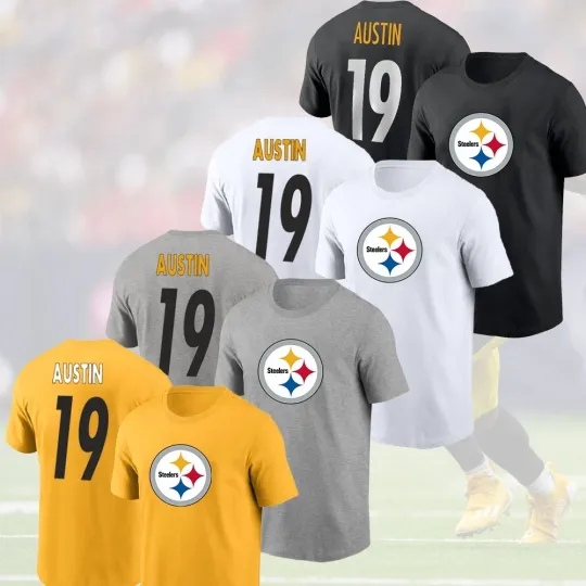 Discover Calvin Austin III Pittsburgh Steeler Double Sided T-Shirt 2026 Player