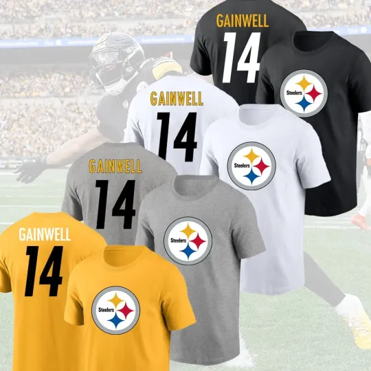 Discover Kenneth Gainwell #14 Pittsburgh Steeler Double Sided T-Shirt 2025 Player