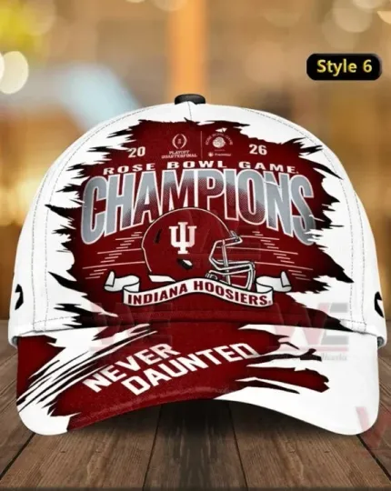 Indiana Hoosiers Football 2026 Rose Bowl Game Champions Classic Cap