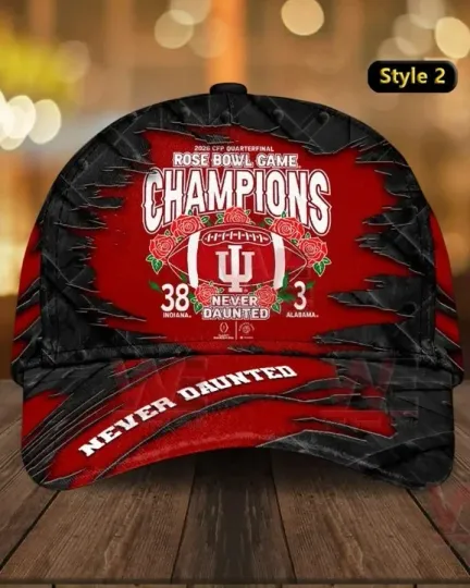 Indiana Hoosiers Football 2026 Rose Bowl Game Champions Classic Cap
