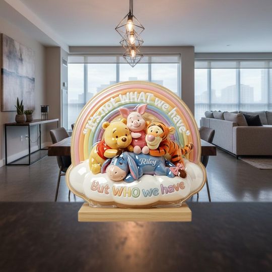 Discover Personalized Pooh's Sweet Dreams Acrylic Plaque, Custom Name Bedtime Bear Night Plaque,Baby Shower Gift, Winnie The Pooh and friends Pl