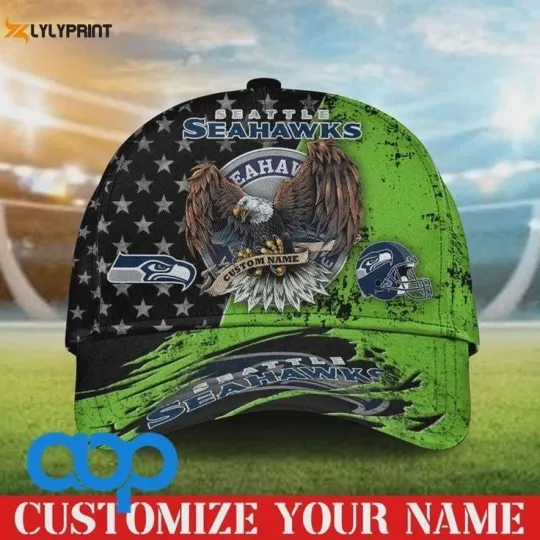 Discover Seahawks Football Team Personalized Classic Cap Gift For Fan Hat