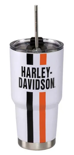 Discover Haarleyy Racing Daviidso'n Tumbler w/ Straw