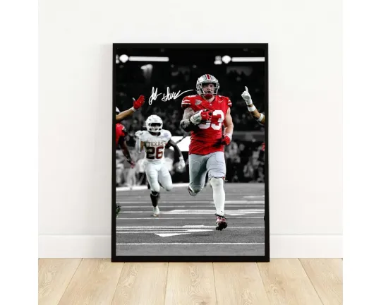 Ohio State Buckeyes Touchdown Action College Football Poster