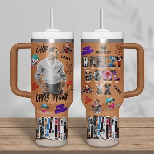 New Chris Brown Breezy Bowl Gift For Fans 40oz Tumbler  SO762
