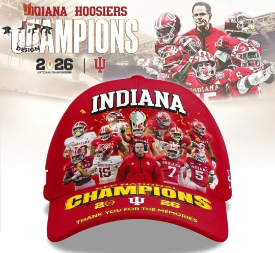 Hoosiers Champion College Football National 2026 Classic Cap