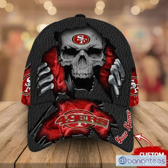 49ers Skull Halloween Personalized Black Classic Cap Gift For Fan Hat