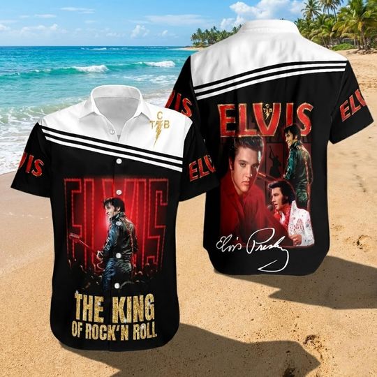 Discover Elvis Presley Hawaiian Shirt Men’s Summer Shirt Rock and Roll Gift
